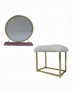 Adao Vanity Mirror & Stool