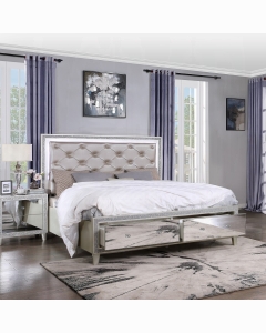 Sliverfluff EK Bed W/Led & Storage