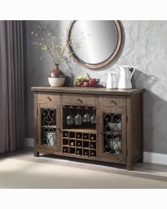 Raphaela Server W/Cup Holder & Wine Rack