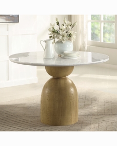 Kala Round Dining Table w/Marble Top