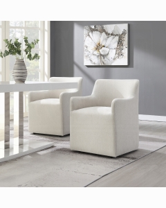 Cafell Arm Chair w/Swivel Casters