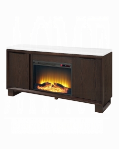 Edwyn Server w/Natural Marble Top & Fireplace