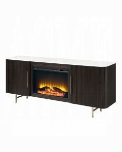 Clayten Server w/Marble Top & Fireplace