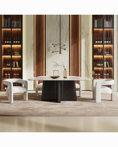 Jacory Dining Table w/Bottocino Marble Top