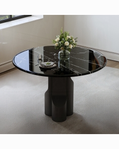 Kinton Round Dining Table w/Natural Marble Top