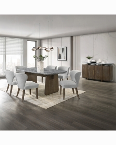 Dillon Dining Table w/Natural Marble Top