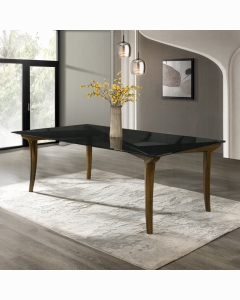Danzel Dining Table w/Glasss Top