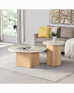 Qwin Coffee Table W/Marble Top