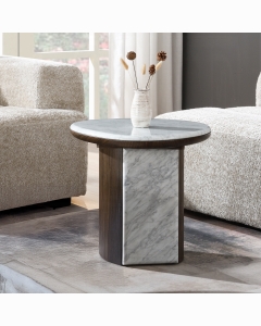 Haidar End Table w/Natural Marble