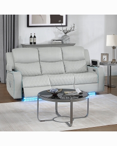 Elonzo Power Motion Sofa w/LED, Power Headrest & Speaker