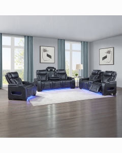 Ephron Power Motion Recliner W/Power Headrest & LED 
