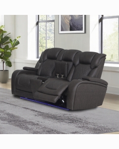 Wendell Power Motion Loveseat w/Console, Wireless Charger, Storage, USB & LED