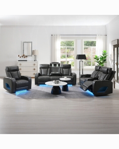 Taddeo Power Motion Loveseat w/Console, Speaker, USB, Wireless Charger & LED